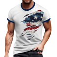thumbnail image 1 of Men's Summer Graphic Print T-Shirt, Independence Day Theme with Soft Cotton Blend for Casual and Sporty Looks ,Red M, 1 of 5