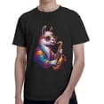 thumbnail image 1 of Men's Summer Graphic T-Shirt, Cotton Short Sleeve, Breathable Casual Tee with Creative Prints, 1 of 5