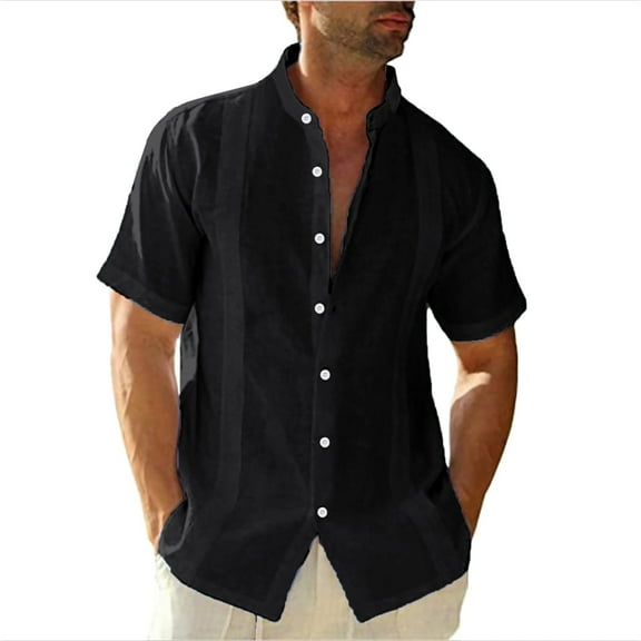 Men's Summer Hawaii Shirt Short Sleeve Casual Button Down Pocket Shirt Comfortable Breathable Lightweight Tropical Men's Oversized Tee Summer Tops Streetwear