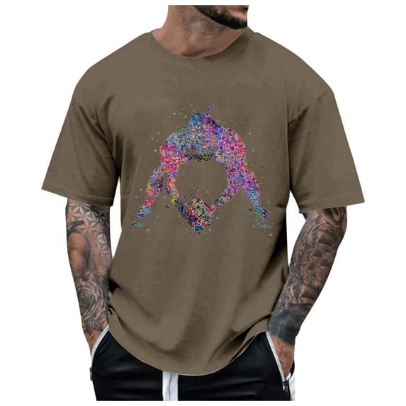 Men's Summer Home Short Sleeved Round Neck Short Sleeved T Shirt Hop Graf Fiti Rugby/football T Shirts for Men Short Sleeve Lightweight T Shirts Large T Shirts Neck Top for Men T Shirts with Pockets