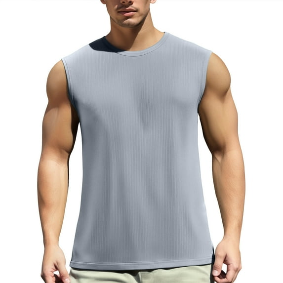 Men's Summer Ice Silk Half Sleeve Undershirt - Grid Mesh, Breathable, Polyester - Muscle Fit, M-XXXXXXL, Length 65-79cm
