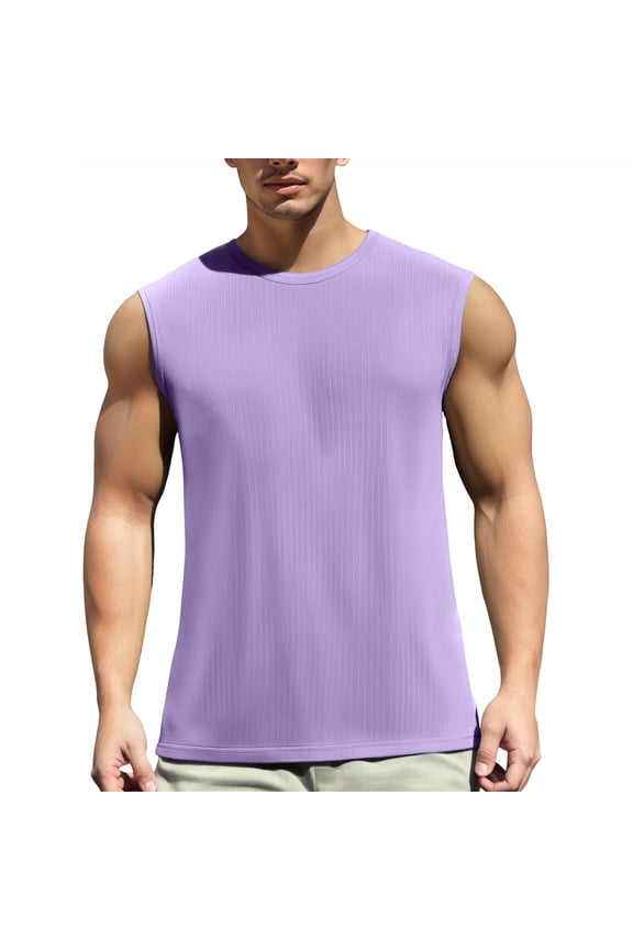 Men's Summer Ice Silk Half Sleeve Undershirt - Grid Mesh, Breathable, Polyester - Sports Leisure, M-XXXXXXL, Bust 102-130cm