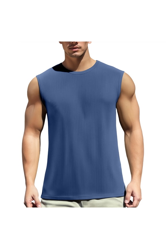 Men's Summer Ice Silk Half Sleeve Undershirt - Grid Mesh, Breathable, Polyester - Sports Leisure, M-XXXXXXL, Bust 102-130cm