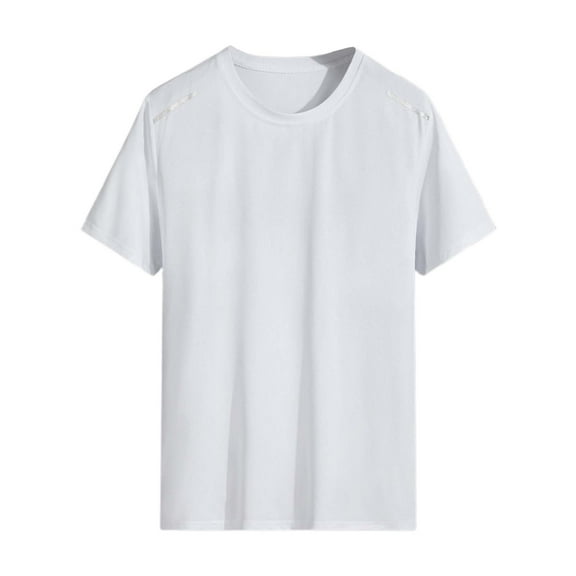 Men's Summer Ice Silk T Shirt Loose Fit High Elasticity Active Casual Short Sleeve Tee Breathable Comfortable Lightweight Mens T-Shirts Summer Lightweight Tee Tops