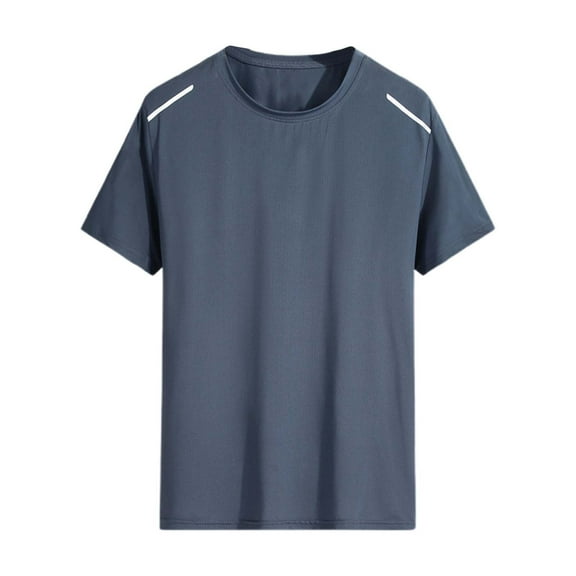 Men's Summer Ice Silk T Shirt Loose Fit High Elasticity Active Casual Short Sleeve Tee Breathable Comfortable Lightweight Mens T-Shirts Summer Lightweight Tee Tops