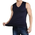 thumbnail image 1 of Men's Summer Ice Silk Traceless Thin Breathable Pure Color V-neck Sleeveless, 1 of 7