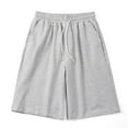 thumbnail image 1 of Men's Summer Korean Oversized Solid Drawstring Baggy Sweatpants Shorts, 1 of 6