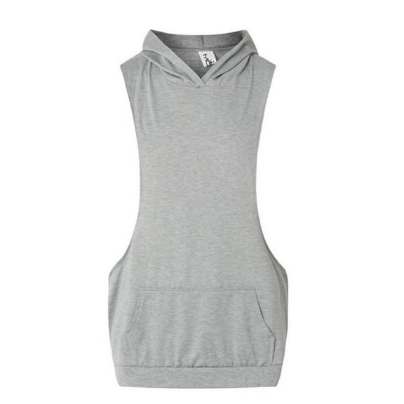 Men's Summer Lightweight Sleeveless Fitness Hoodie Breathable, Adjustable Hood, Ideal for Gym & Outdoor Activities, Multiple Sizes