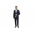thumbnail image 1 of Men's Summer Linen Suit Apollo King Half Lined 2 Button European LN2 Navy Blue, 1 of 9