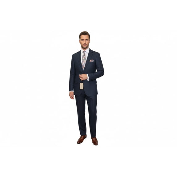 Men's Summer Linen Suit Apollo King Half Lined 2 Button European LN2 Navy Blue