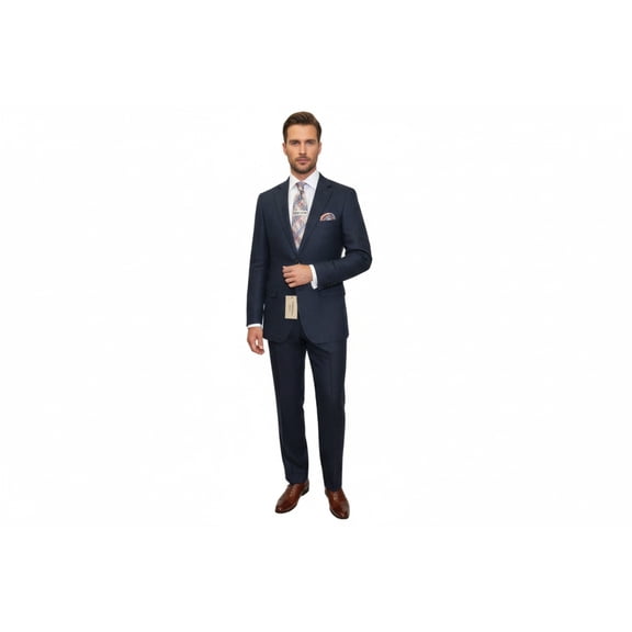 Men's Summer Linen Suit Apollo King Half Lined 2 Button European LN2 Navy Blue