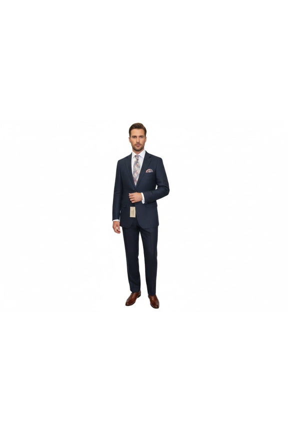 Men's Summer Linen Suit Apollo King Half Lined 2 Button European LN2 Navy Blue