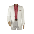 thumbnail image 1 of Men's Summer Linen Suit Apollo King Half Lined 2 Button Modern Fit SLN8 White, 1 of 12