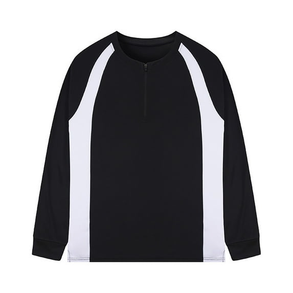 Men's Summer Long Sleeve Half Zipper Training T Shirt Breathable Activewear Comfortable Workout Tee for Gym Running Sports Men's Loose Fit Casual Fashion Shirt