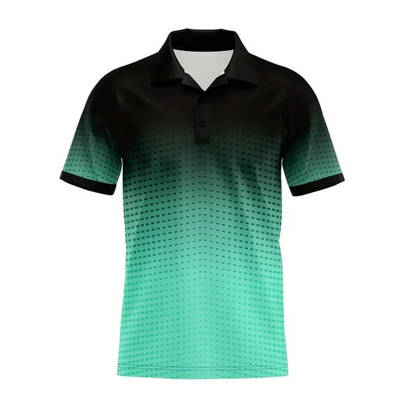 Men's Summer Loose Fit Short Sleeve Polo Shirt, Bird's Eye Cloth, 3 Button Placket, Chest Pocket, S XXXXXL Sizes