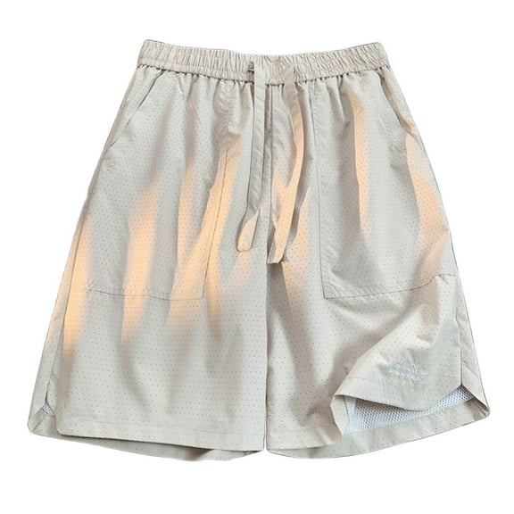 Men's Summer Mesh Breathable 5 Inch Shorts, Loose Fit, Viscose Fibre, Lightweight, for Sports and Leisure, Multiple Sizes