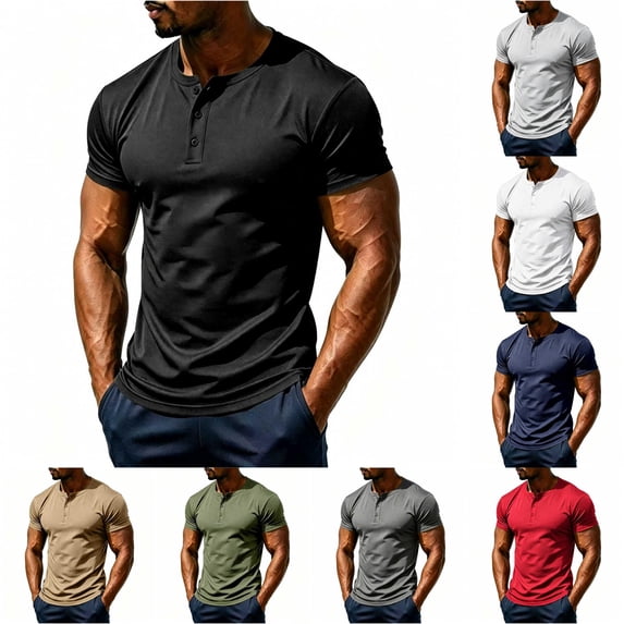 Men's Summer Mesh Button Down Casual Breathable Short Sleeved T Shirt Stylish Solid Everyday Wear, S, Black