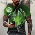 thumbnail image 1 of Men's Summer New Animal Wolf T-shirt 3D Printed Large Classic Retro Short Sleeved Top Harajuku Men's Clothing T-shirt, 1 of 6