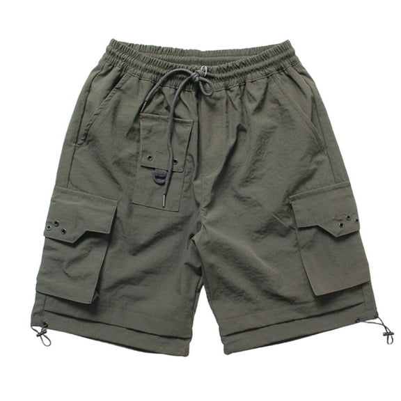 Men's Summer Outdoor Casual Pocket Work Pants, Retro Style, Polyester Blends, Comfortable, Suitable for Multiple Occasions, Multiple Sizes