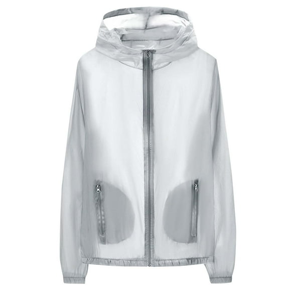 Men's Summer Outdoor Hooded Long Sleeved Gradient Breathable Jacket