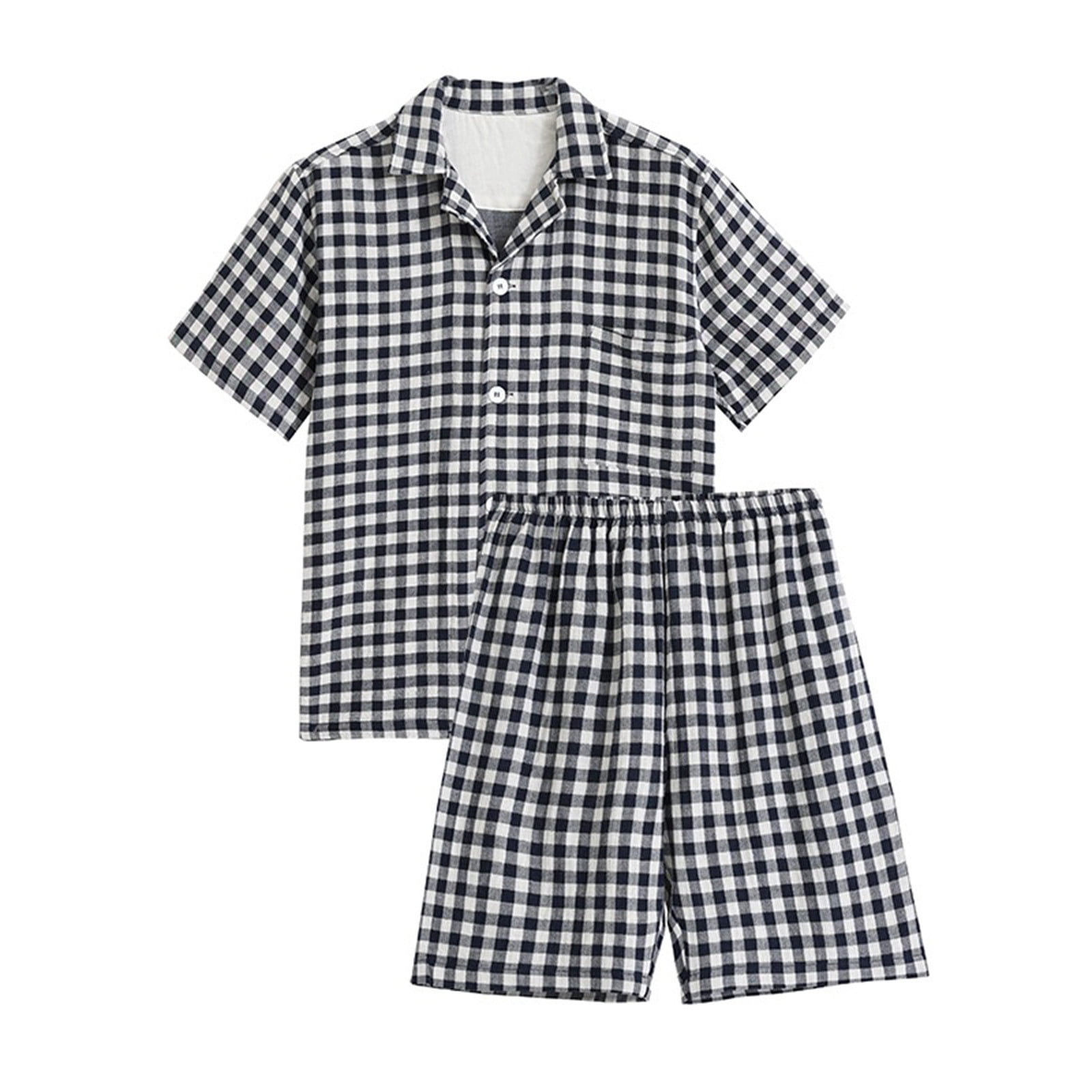Women's Short Sleeve Pajama Set - Button Down Top & Shorts With Pockets Comfy Sleepwear S-2XL - View #14
