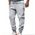 thumbnail image 1 of Men’s Summer Pants Breathable Drawstring Jogger Trousers, Elastic Waist Loose Fit Sweatpants with Pockets, Lightweight Lounge Pants for Beach, Yoga, Travel and Daily, 1 of 9