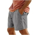 thumbnail image 1 of Men's Summer Pocket Cotton Beach Breathable Sports Shorts Pants, 1 of 5
