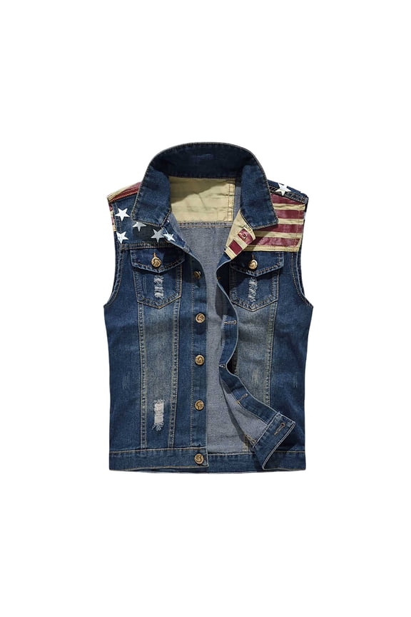 Men's Summer Retro Old Button Lapel Outdoor Casual Style Vest Jacket puffer jacket men