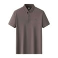 thumbnail image 1 of Men's Summer Seamless Thin Polo Collar Short Sleeve Casual Polo Shirt, 1 of 10