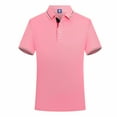 thumbnail image 1 of Men's Summer Short Sleeve Striped Color Block Polo Shirt, 1 of 9