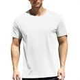 thumbnail image 1 of Men's Summer Short Sleeve T-Shirt Ice Silk Breathable Athletic Muscle Fit Casual Sports Top Lightweight Comfortable Tee Mens Basic Tee Shirts Summer Classic T-Shirts, 1 of 4