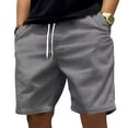 thumbnail image 1 of Men's Summer Shorts Drawstring Elastic Waist Texture Shorts Athletic Running Hiking Tennis Workout Lightweight Short Pants, 1 of 5