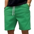thumbnail image 1 of Men's Summer Shorts Drawstring Elastic Waist Texture Shorts Athletic Running Hiking Tennis Workout Lightweight Short Pants, 1 of 5