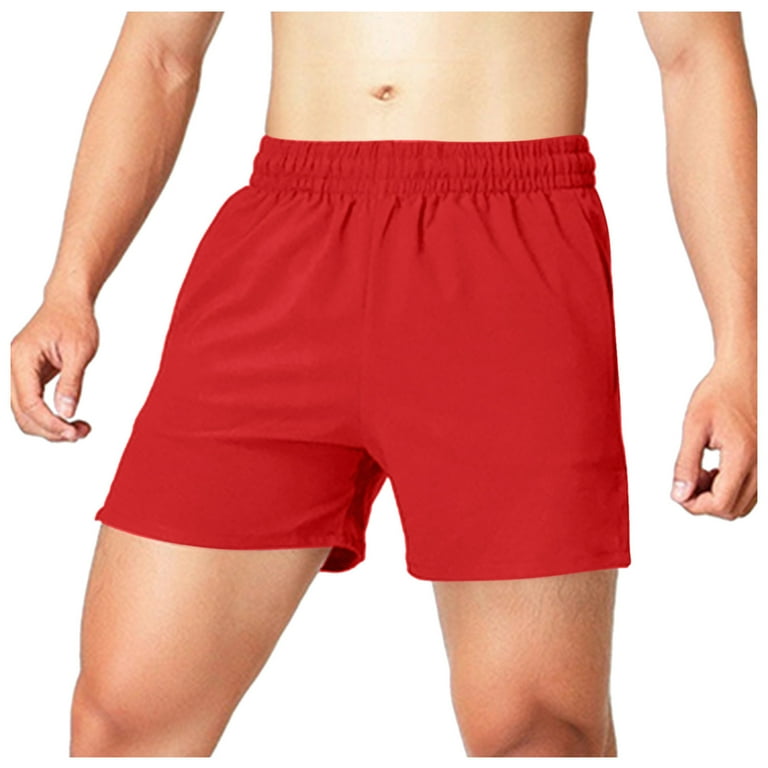 Men s Summer Shorts Loose Speed Silk Shorts Solid Color Running Fifth Pants 2024