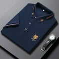 thumbnail image 1 of Men's Summer Simple Polo Half Sleeve Embroidered T-shirt, 1 of 6