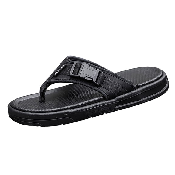 Men's Summer Slippers Platform Flip Flops Breathable Summer Outdoor Beach Slip on Sandals Indoor Lightweight Home Shower Shoes Black Size 11
