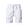 thumbnail image 1 of Men's Summer Solid Color Casual Fashion Cotton And Linen Shorts Basic Business Beach Pants, 1 of 4