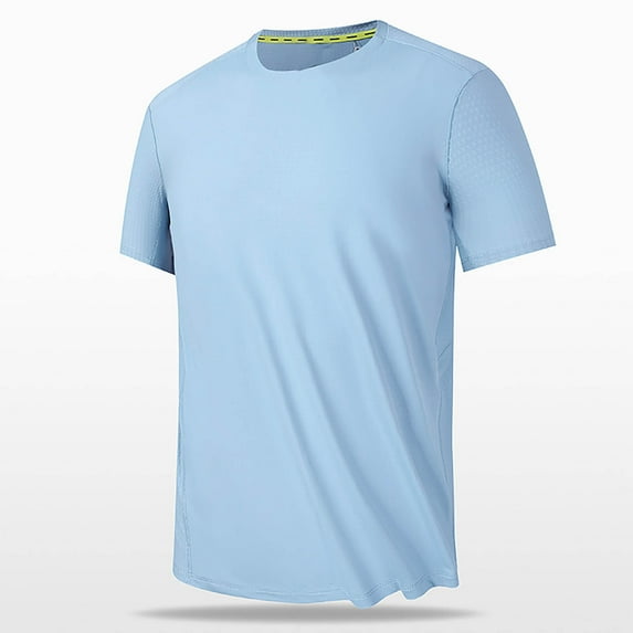 Men's Summer Solid Color Casual Loose Short Sleeved Round Neck T-shirt
