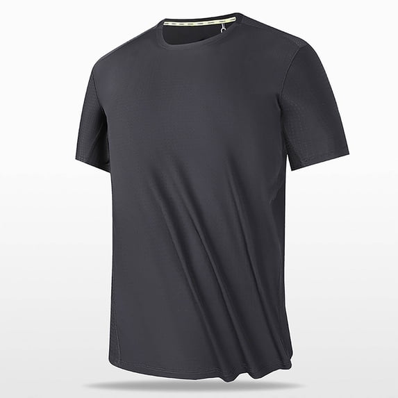 Men's Summer Solid Color Casual Loose Short Sleeved Round Neck T-shirt