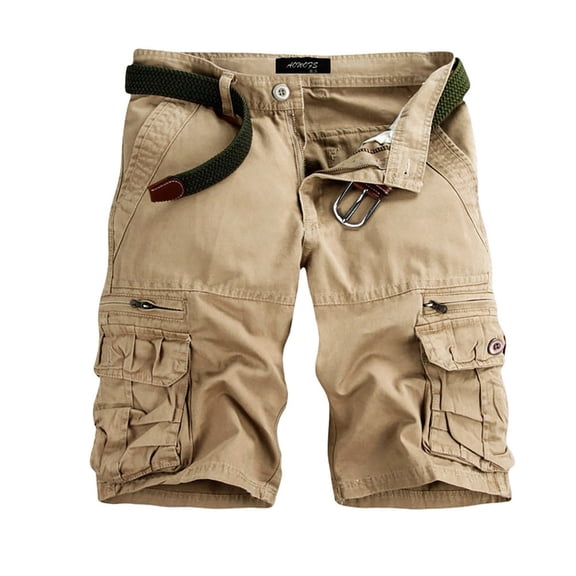Men's Summer Solid Color Outdoor Casual And Fashionable Pocket Sized Sports Workwear Shorts