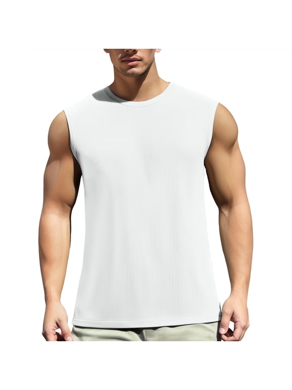 Men's Summer Sports Tank Tops Breathable Ice Silk Mesh Undershirt for Active Comfortable and Lightweight Athletic Wear for Men