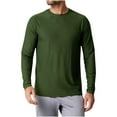thumbnail image 1 of Men's Summer Sun Proof Long Sleeve T-Shirts Lightweight Super Soft Athletic Crew Neck Tees for Running Lounging Casual Workout, 1 of 7
