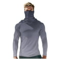 thumbnail image 1 of Men's Summer Sun Protection Shirts With A Mask Hooded Long Sleeve Lightweight Breathable Fishing Blouses, 1 of 4