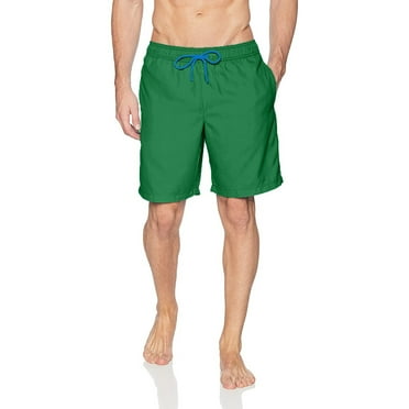 Men's Summer Swim Trunks Quick Dry Surf Boardshorts Bathing Suit Shorts with Mesh Lining Green