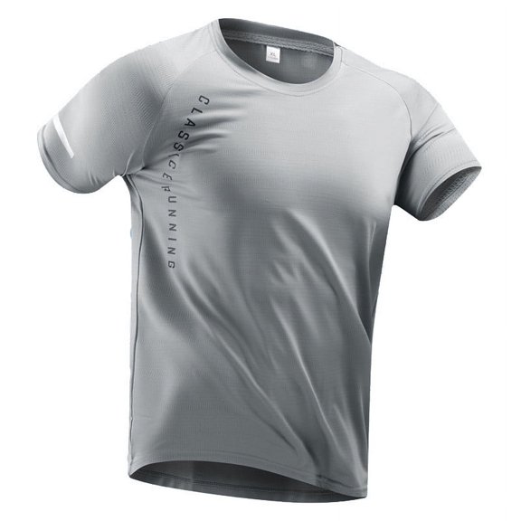 Men's Summer T Shirt Trendy Ice Silk Fabric Thin Round Neck Loose Fit Casual Tee Versatile Comfortable Top Mens Basic Tee Shirts Summer Vintage T Shirts