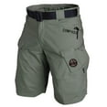 thumbnail image 1 of Men's Summer Tactical Shorts, Outdoor Work Uniform Officer Training Shorts with Camo Print, Lightweight Quick-Dry 5-Inch Inseam ,Green S, 1 of 5