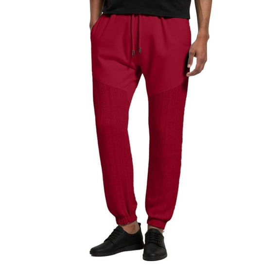 Men's Summer Thin Fashion Loose Imitation Sports Sweatpants Elastic Waist Drawstring Casual Joggers Lightweight Stretch Comfortable Pants Men's Active Pants Loose Fit Black Dress