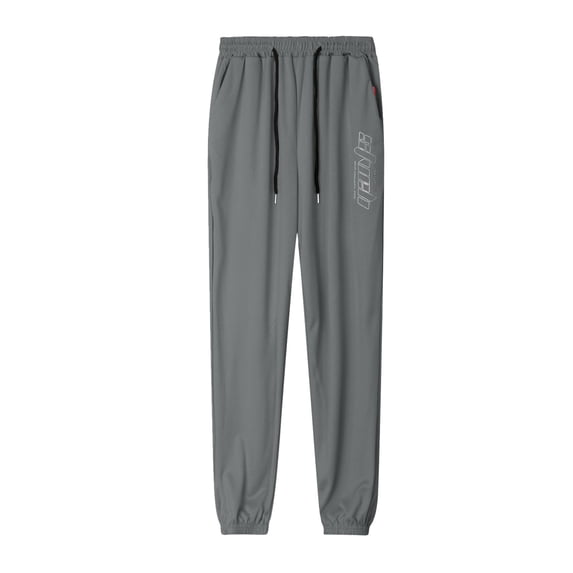 Men's Summer Thin Ice Silk Quick Dry Pants - Harlan Style, Polyester, Sports/Leisure, M-XXXXL, Elastic Waist