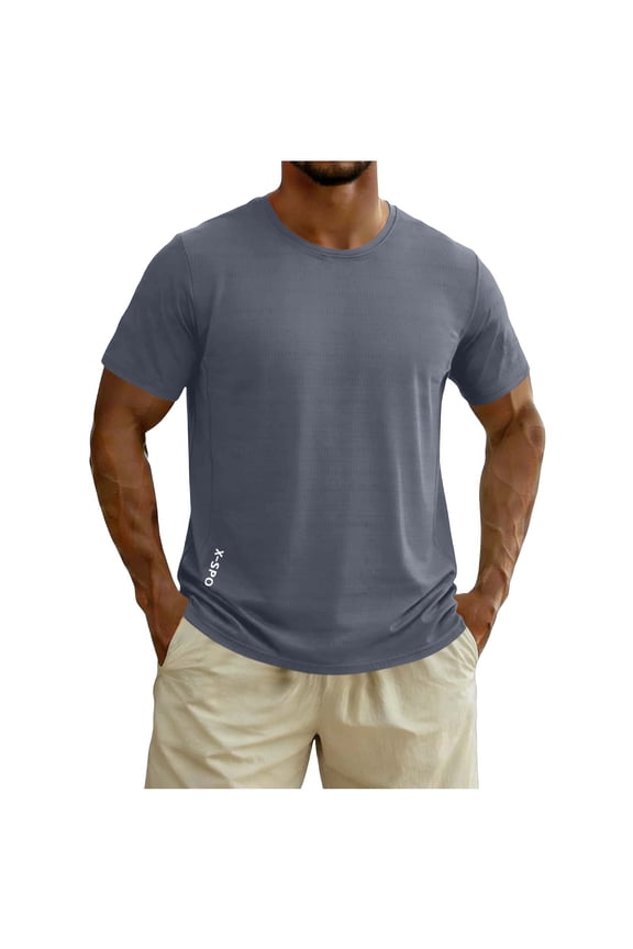 Men’s Summer Tops,Men’s Short Sleeve Solid Color Simple Style Shirts Fashion Elegant Stretchy Blouses