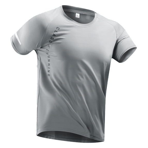 Men's Summer Trendy Ice Silk Short Sleeve T-Shirt Loose, Quick Drying, Versatile for Casual & Exercise, Multiple Sizes